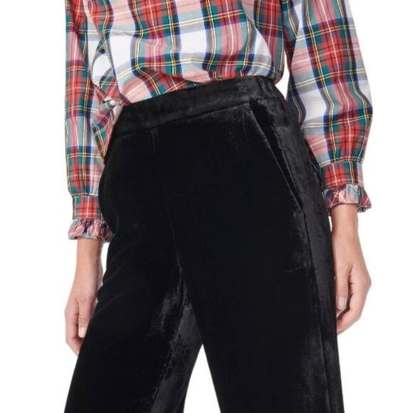 J.Crew Womens Peyton Velvet Cropped Pants Size 8 Pull On - Picture 3 of 8